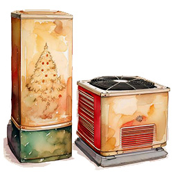 AC unit in watercolor